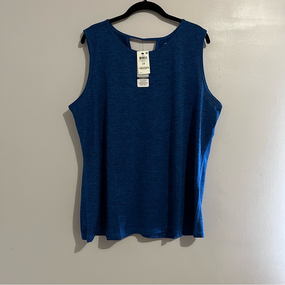 Blue Sleeveless Top Ideology Size 2X New Athletic Tank Top